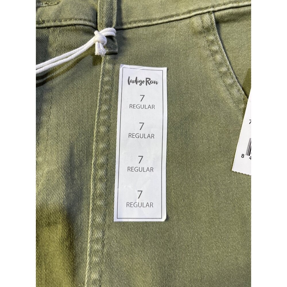 Indigo Rein Womens Size 7 High-Waist Denim Shorts Cedar Green - Picture 8 of 12